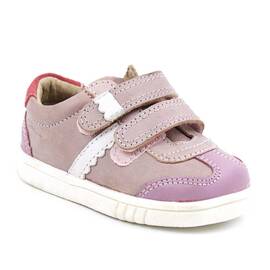 Pantofi sport , pentru copii , din piele naturala , PRIMII PASI  1839-ROZ/ALB/17, Culoare (12): Roz, Marime (12): 20 - - Roveli