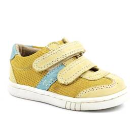 Pantofi sport , pentru copii , din piele naturala , PRIMII PASI  3229-MUSTAR, Culoare (12): Bleu, Marime (12): 22 - - Roveli