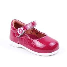 Pantofi usori , de copii , din piele naturala , lacuita PRIMII PASI 3258-FUCSIA/1, Culoare (12): Fucsia, Marime (12): 22 - - Roveli