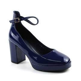 Pantofi de dama , cu platforma si toc gros , lacuiti  ML-OK50-NAVY, Culoare (12): Bleumarin, Marime (12): 38 - - Roveli