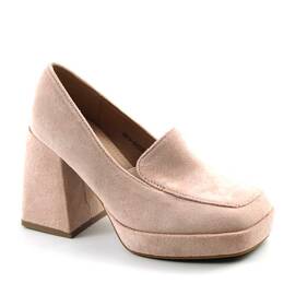 Pantofi dama cu platforma si toc gros MRQ-6859-BEIGE, Culoare (12): Bej, Marime (12): 38* - - Roveli