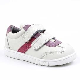 Pantofi sport , pentru copii , din piele naturala , PRIMII PASI  1839-ALB/ROZ/35, Culoare (12): ALB/ROZ, Marime (12): 21 - - Roveli