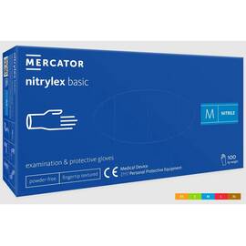 Manusi de examinare si protectie din nitril Nitrylex basic dark blue a100, Marime (26): XL - - Roveli