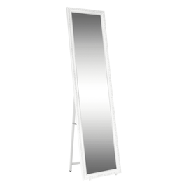 Oglinda de podea, alb/ornament auriu, LAVAL - - Roveli
