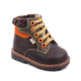 Ghete de copii, captusite , din piele naturala PRIMII PASI  1857-MARO/PORTOCALIU/14, Culoare (12): Portocaliu, Marime (12): 20 - - Roveli