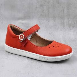 Pantofi usori , de copii , din piele naturala, cu talpa groasa 3258-ROSU/CORAI, Culoare (12): Rosu, Marime (12): 33 - - Roveli