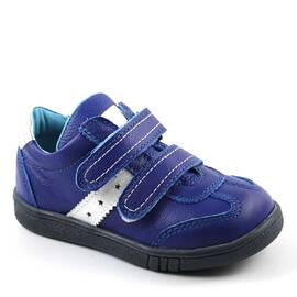 Pantofi sport , pentru copii , din piele naturala , PRIMII PASI  1839-ALBASTRU/ALB/X100, Culoare (12): Albastru, Marime (12): 23 - - Roveli
