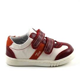 Pantofi sport , pentru copii , din piele naturala , PRIMII PASI  3229-ALB/ROSU/X, Culoare (12): ALB/ROSU, Marime (12): 38 - - Roveli