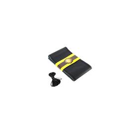 Husa volan cu ac si ata  piele cu gaurele Negru , marime L latime 11,5cm Cod: LUX FST01 - - Roveli