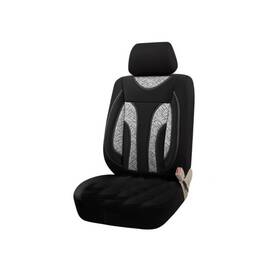 Huse scaun auto universale pentru fata  culoare Negru cu Negru si insertii Gri  1+1  Cod:  HNG1+1A - - Roveli