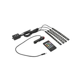 Kit lumini ambientale interior auto RGB LED 12V/6A cu telecomanda Cod: BK80028 - - Roveli