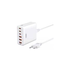 Incarcator retea cu cablaj 1.5m XO 75W ,6 USB 3USB-A / 3USB-C Cod: XO-L133 - - Roveli