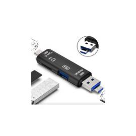 Cititor carduri memorie 5in1 USB, Tip C, Micro-USB MIV - - Roveli