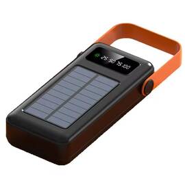 Baterie externa Borofone cu panou solar, 4xUSB-A si cabluri 3 in 1, 30.000mAh, Culoare (tm): negru - - Roveli