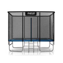 Trambulina dreptunghiulara de gradina, materiale rezistente la UV, cadru din otel galvanizat, scara confortabila si sigura, cu fermoar si catarama, 305 x 214 cm - - Roveli