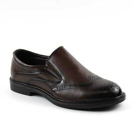 Pantofi barbatesti , cu elastic lateral pe ambele parti A1855-8-BROWN - - Roveli