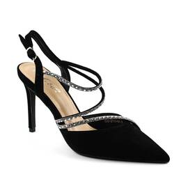 ​Pantofi eleganti de dama , decorati cu pietre 2711-1B-BLACK, Culoare (12): Negru, Marime (12): 38 - - Roveli