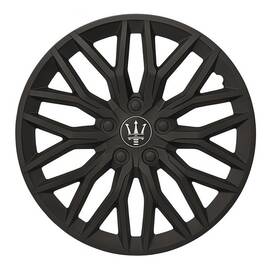 Set 4 capace roti VELAR Black Core, design Sportiv cu accente negre, ABS rezistent, Universal, pentru jante R15 - - Roveli