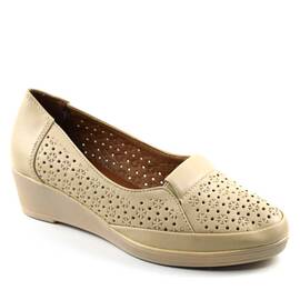 Pantofi comozi de dama , perforati A8220-BEIGE, Culoare (12): Bej, Marime (12): 37* - - Roveli