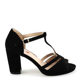 Sandale elegante de dama , cu toc inalt WX03-BLACK, Culoare (12): Negru, Marime (12): 39 - - Roveli