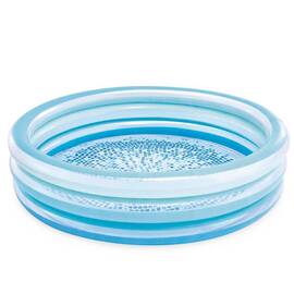 Piscina gonflabila, realizata din pvc, 3 inele gonflabile, model mozaic, pentru copii, 147 x 33 cm, albastru - - Roveli