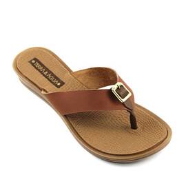 Papuci de plaja pentru dama , comozi 604-CARAMEL, Culoare (12): Maro, Marime (12): 41 - - Roveli