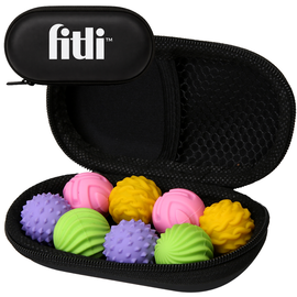 Set 8 bile magnetice senzoriale, antistres, diverse texturi, multicolor - - Roveli