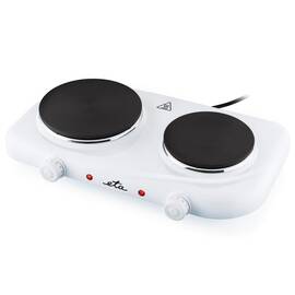 Plita electrica ETA 3118 90000, 2 ochiuri din fonta 18 cm si 15 cm, 2500 W, alb - - Roveli