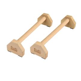 Set 2 Manere pentru flotari din lemn, antiderapante, pentru fitness, gimnastica si calistenica, 50 cm - - Roveli