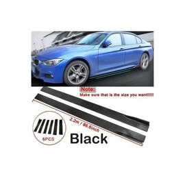 Set prelungiri ornament praguri laterale tuning Negru-Lucios  lungime 220cm Cod: UNIV-052 - - Roveli
