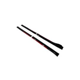 Set prelungiri ornament praguri laterale tuning, Negru Lucios-Rosu  Cod: PRG1012 - - Roveli