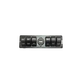 Carcasa suport cu 6 intrerupatoare tip Rocket   voltmetru  si USB Cod: SPA072 - - Roveli