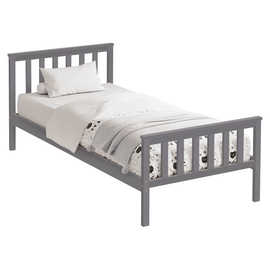 Pat cu somiera, gri, 90x200, ANATRA - - Roveli