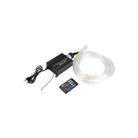 Kit fibra optica plafon instelat LED  RGB cu telecomanda si sursa de alimentare 0,75mm 295 fire 3 metri 12V  Cod: HH-2953 - - Roveli