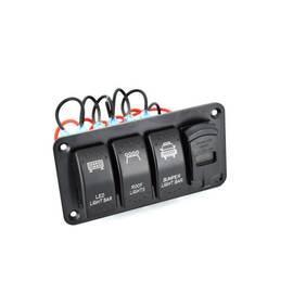 Panou de control cu voltmetru, 3 intrerupatoare si USB  Cod: SPA11 - - Roveli