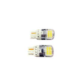 Set 2 becuri auto LED o faza T20 7440 W21W 16SMD 2835 CANBUS 12-24V 620lm lumina alba  Cod: SPT18-7440-W - - Roveli