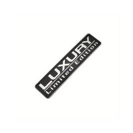 Ornament metalic auto Luxury crom cu negru 7.5x1.5 cm Cod: JST-01 - - Roveli