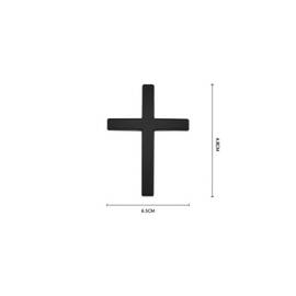 Ornament  metalic "CRUCE" Negru 4.8cmx6.5cm Cod: JS-19 - - Roveli