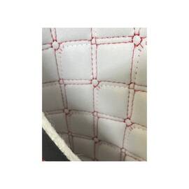 Material imitatie piele tapiterie romb cu gaurele  negru/cusatura gri Cod: Y02NG - - Roveli