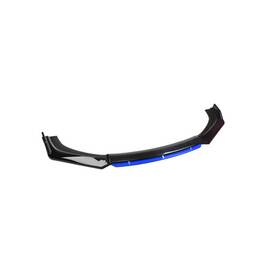 Prelungire bara fata universala spoiler auto negru lucios cu albastru 175 cm din ABS flexibil 4 piese  Cod: SP1005-3 - - Roveli