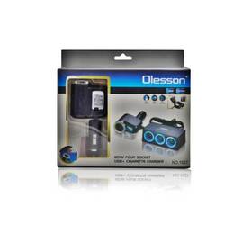 Prelungitor priza bricheta auto 4 iesiri si port USB Cod: 1527 - - Roveli