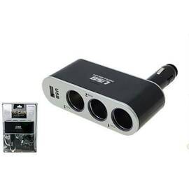 Prelungitor priza 3 cai auto si 1 USB  WF005 - - Roveli
