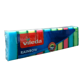Burete vase, spuma poliuretanica si fibra abraziva, curatare eficienta, set 10 buc, multicolor - - Roveli