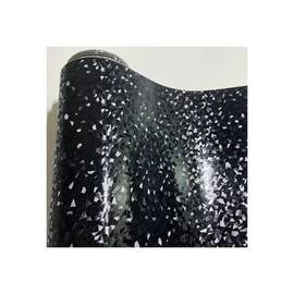Folie auto autocolant PVC negru cu model 3D 1.52m x 1m cu tehnologie eliminare bule Cod: KM1009 - - Roveli