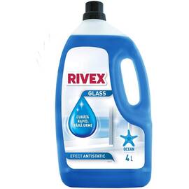 Rezerva solutie geamuri Rivex glass ocean, curatare fara urme, 4 L, albastru - - Roveli