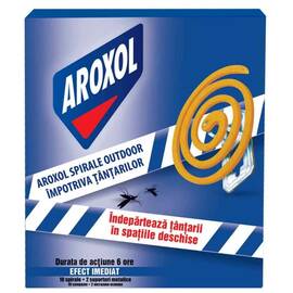 Spirale anti tantari Aroxol, outdoor, 10 bucati, 8 ore actiune - - Roveli