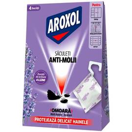 Saculeti anti molii, lavanda, protectie haine, 4 buc, mov - - Roveli