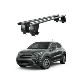 Bare transversale portbagaj auto aluminiu compatibile plafon neted Fiat 500X 2015-> argintii sau negre Cod: CB200101 Kit-102 - - Roveli