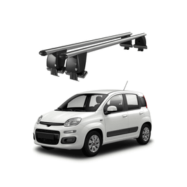 Bare transversale portbagaj auto aluminiu compatibile plafon neted Fiat Panda 319 2012-> argintii sau negre Cod: CB200101 Kit-101 - - Roveli