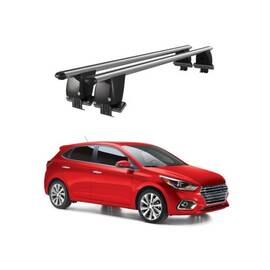 Bare transversale portbagaj auto aluminiu compatibile plafon neted Hyundai Accent V HC Sedan 2017-> argintii sau negre Cod: CB200101 Kit-102 - - Roveli